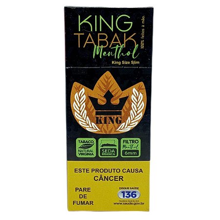 Tabaco Pré-Enrolado King Tabak Extra Suave Menthol - Maço 20 un