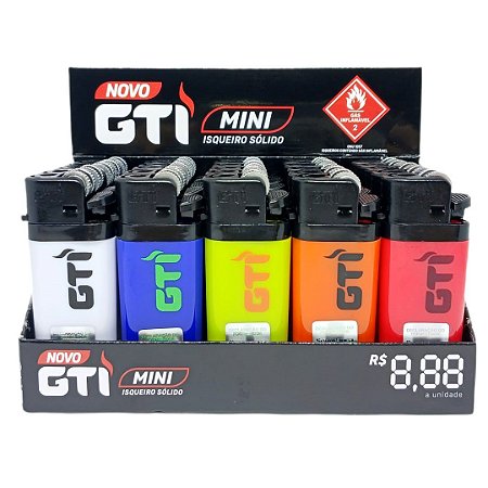Isqueiro GTI Color Pequeno - Display 25 un