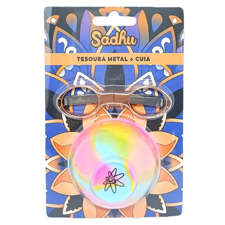 Kit Sadhu Tesoura Metal + Cuia - Unidade