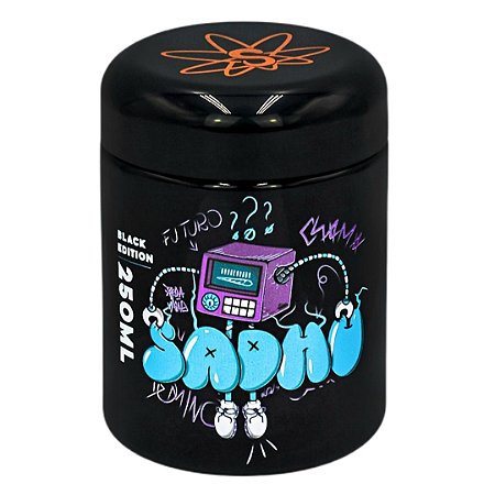 Pote Hermetico UV Sadhu Black Edition 250ml - Unidade