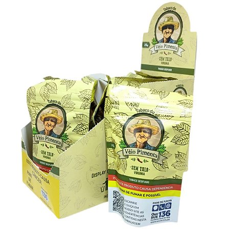 Tabaco Véio Pimenta Virginia Gold 25g - Display 10 un