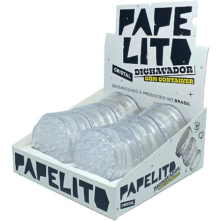Dichavador Papelito Cristal Policarbonato + Container - Display 6 Un