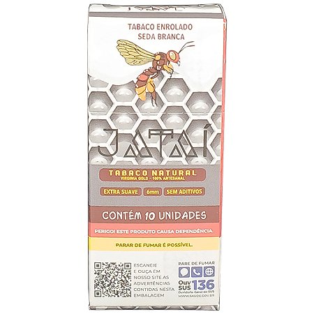 Tabaco Pré-Enrolado Jataí Virginia Gold Seda Branca - Unidade