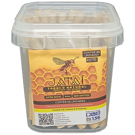 Tabaco Pré-Enrolado Jataí Virginia Gold - Pote 45 Un