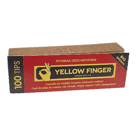 Piteira Yellow Finger Big Brown 20mm - Unidade