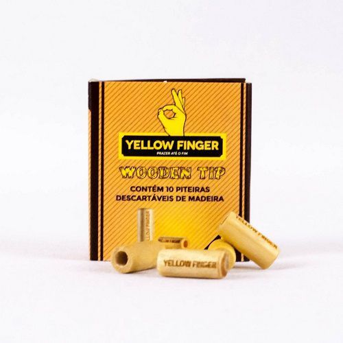 Piteira de Madeira Yellow Finger Wooden Tip Small 1 1/4 - Unidade