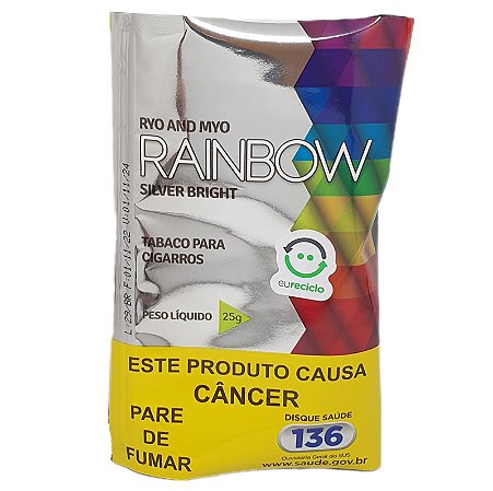 Tabaco Rainbow Silver Bright 25g - Unidade