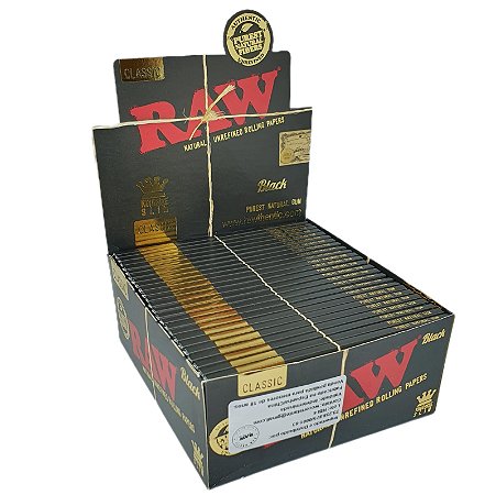Seda Raw Classic Black Slim King Size - Display 50 un