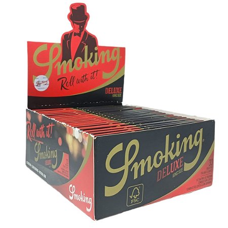 Seda Smoking Preta Deluxe King Size - Display 50 un