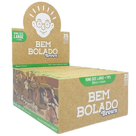 Seda Bem Bolado Brown Large + Piteira King Size - Display 24 un