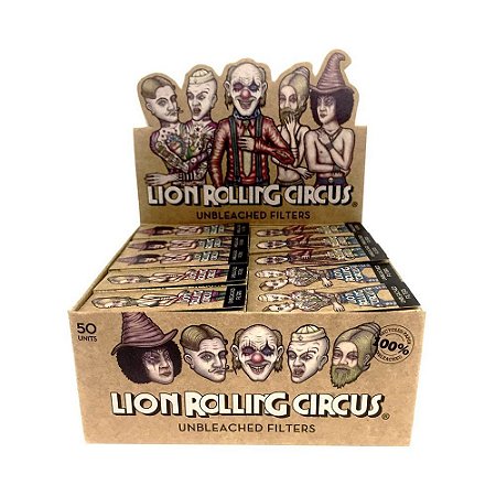 Piteira Lion Rolling Circus Unbleached Mini 20mm - Display