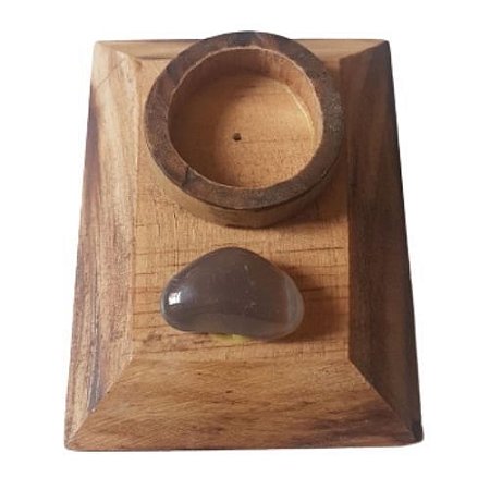 Incensário Quadrado com Pedra - Unidade