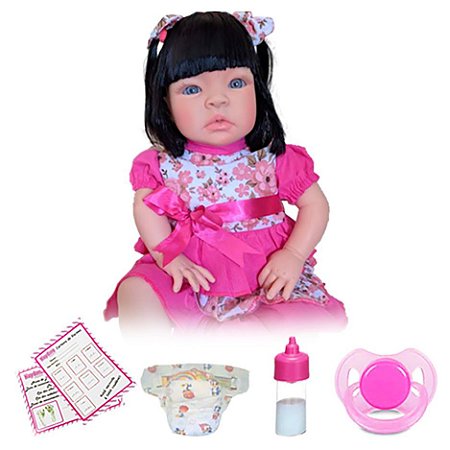 Boneca Reborn Realista - mais Kit Acessórios
