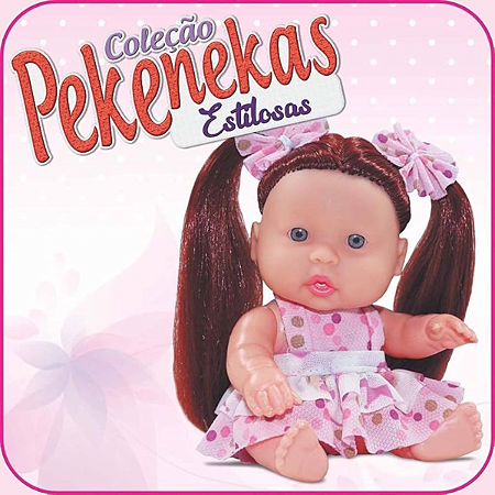 Boneca Pekeneka Estilosa Brinquedo Infantil Fashion