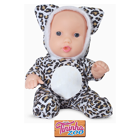 Boneca Tininha Zoo Oncinha Brinquedo Infantil Realista