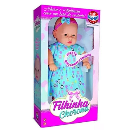 Boneca Filhinha Chorona Brinquedo Infantil Realista