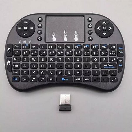 Mini Teclado Wifi Wireless Sem Fio Touchpad Preto