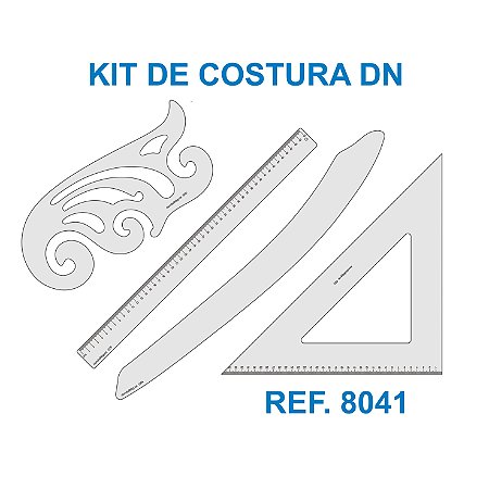 Kit de Réguas para Costura e Modelagem DN