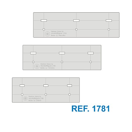 Conjunto de Gabaritos de Marcação de Botões Marlene Mukai
