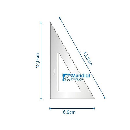 Esquadro 60º 12 cm