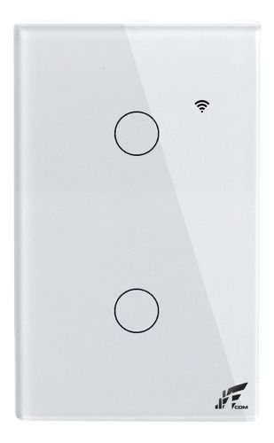 Interruptor Smart Wi-fi 2 Sessões Touch, App Tuya - Jwcom SA268B