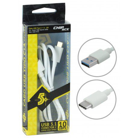 CABO USB TIPO C  Para USB MACHO 3.1 10GB - 1 METRO