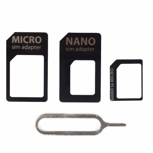 Adaptador De Chip Micro Sim E Nano P/ Sim Comum - 3 Em 1