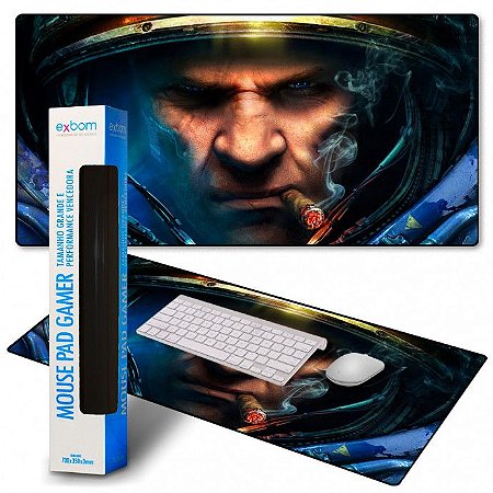 Mouse Pad Gamer Extra Grande Starcraft - 90x40x3mm |Exbom MP-9040A08