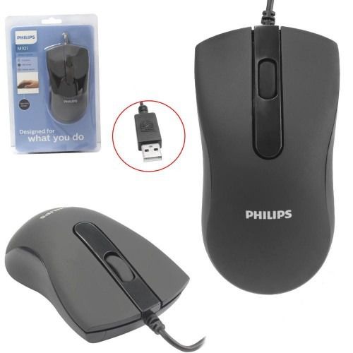 Mouse Óptico Com Fio Philips M101