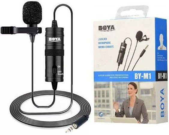 Microfone Lapela Boya By-m1 Omni Direcional - Dslr/smartphone