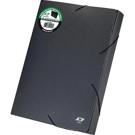 Pasta Aba Elástica Lombo Linha Black Ofício 40mm Preto – ACP 4024