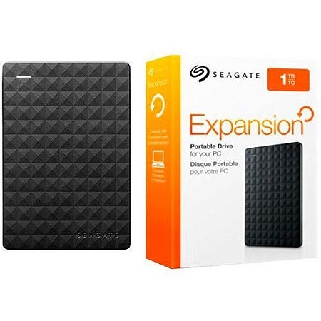 HD Externo Portátil Seagate Expansion SRD0NF1 1TB - Preto