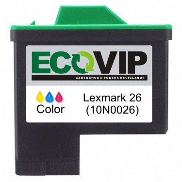 Cartucho Lexmark 26 (10n0026) Compatível Novo - Ecovip