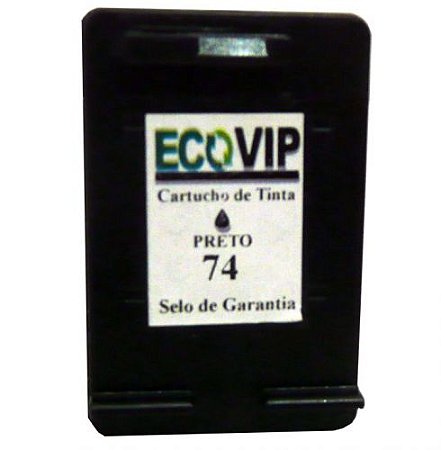 Cartucho Para Impressora Hp Photosmart C4240 - Hp 74 (cb335) Compatível Novo Preto Ecovip