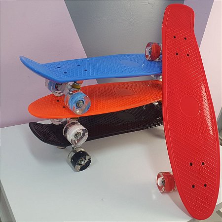 Skate Mini Roda Led Longboard Cruiser Shape 67cm