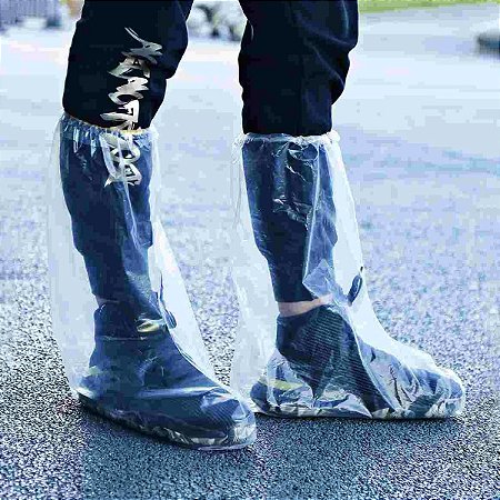 Capa Chuva Sapato Descartável Adulto Pé Tênis Impermeável Moto Protetor Calçado Unissex