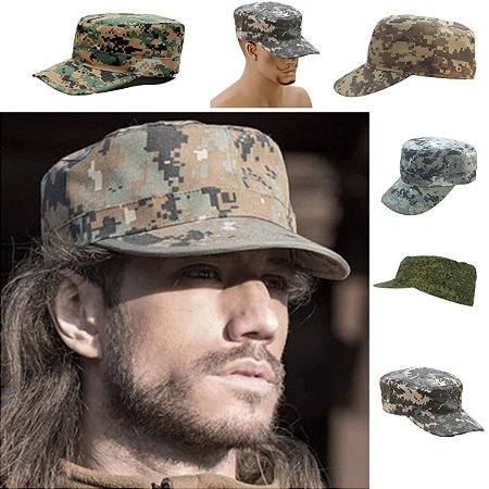 Boné Cap Tipo Militar Camuflado Camping Tatica Digital Ajustável