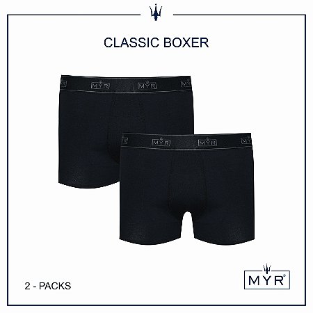 Classic boxer 2 pack preto