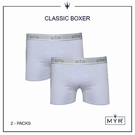 Classic boxer 2 pack branco