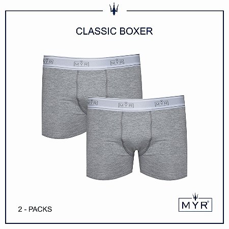 Classic boxer 2 pack cinza
