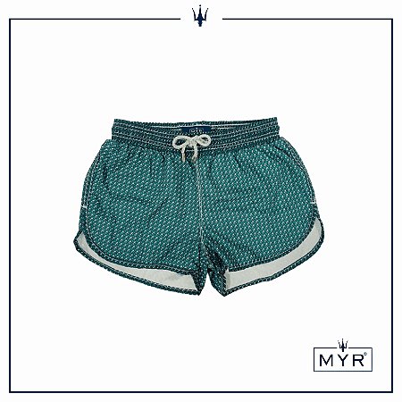 Short feminino - est. Xadrez desatado verde