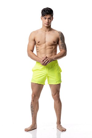 SHORT MYR ELASTANO AMARELO NEON