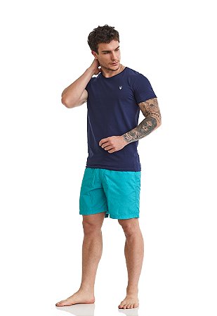 CAMISETA MYR FIO EGÍPCIO AZUL MARINHO