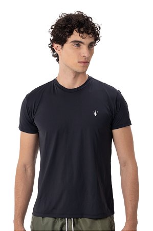 CAMISETA MANGA CURTA MYR • UV MASCULINA PRETA