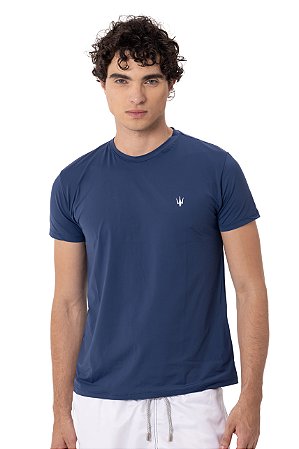 CAMISETA MANGA CURTA MYR • UV MASCULINA AZUL MARINHO