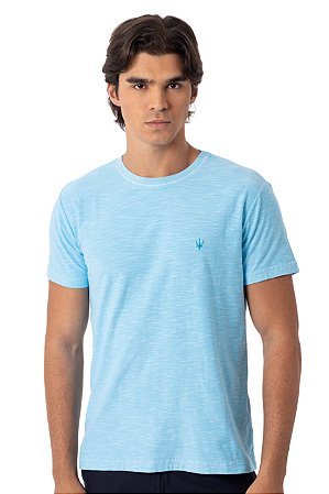 CAMISETA MYR FLAMÊ ESTONADA AZUL ATLANTIS