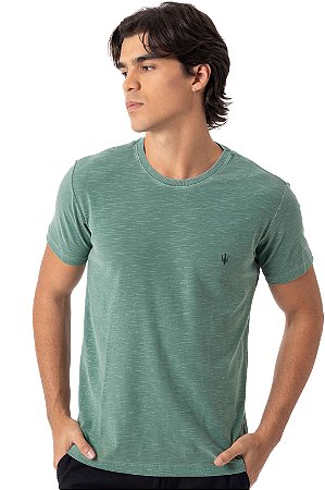 CAMISETA MYR FLAMÊ ESTONADA VERDE