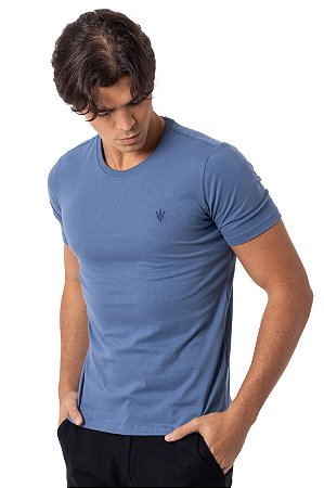 CAMISETA MYR BASIC COTTON AZUL ÍNDIGO