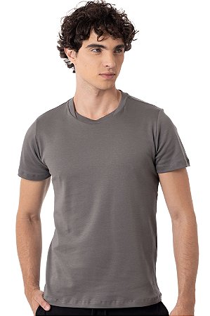 CAMISETA SUEDINE PIMA MYR CINZA
