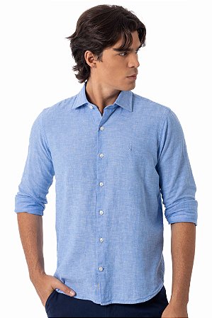 CAMISA LINHO MANGA LONGA MYR AZUL ROYAL